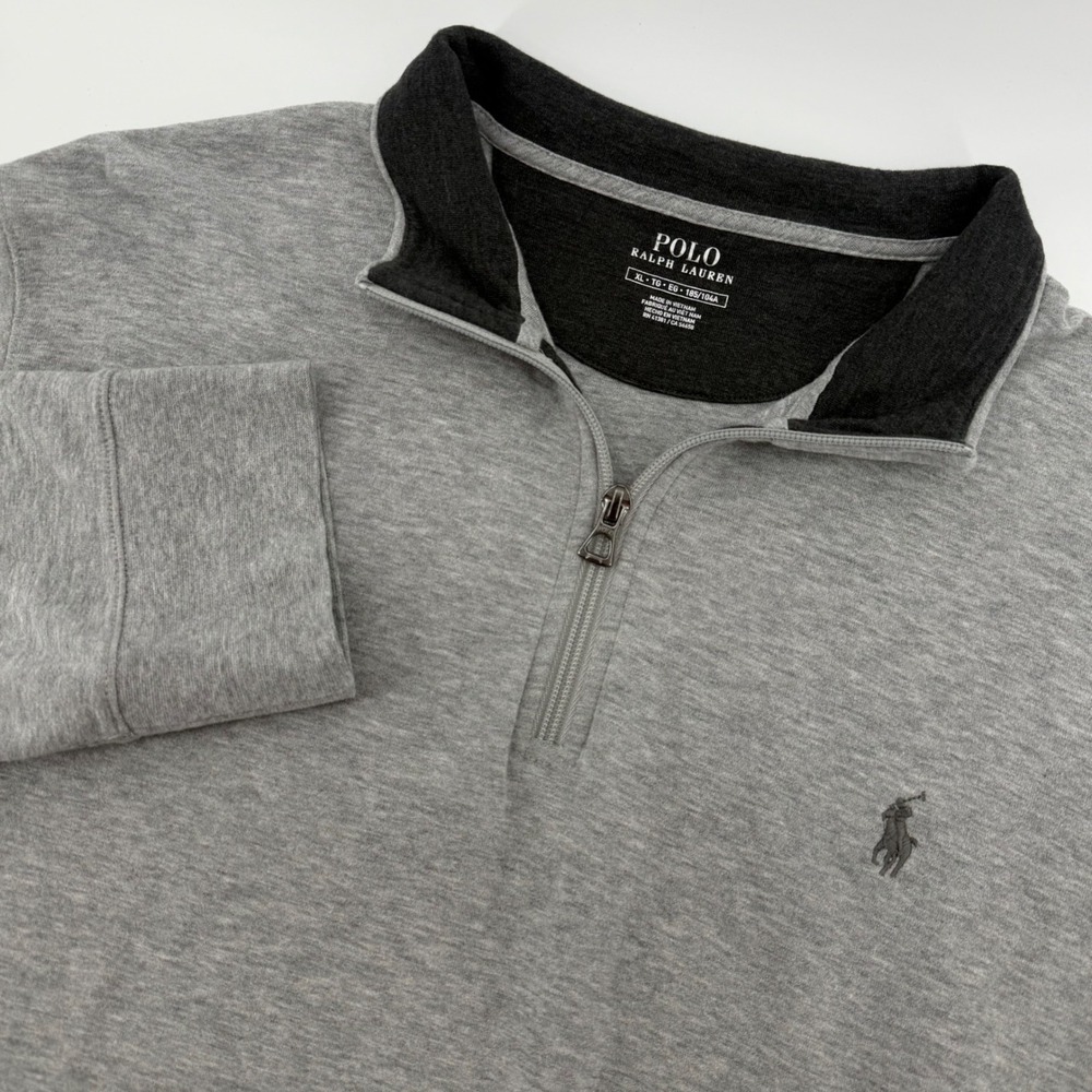 Polo Ralph Lauren Quarter Zip Mens XL Grey Performance Pullover Mock Neck